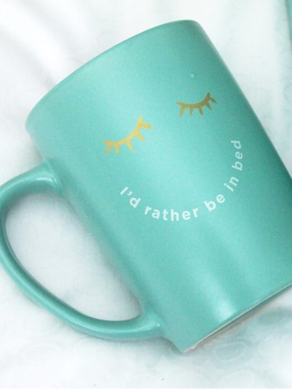 Ayesha Curry "I'd Rather Be In Bed" Oversized Coffee Cup/ Mug 15 oz. NWT NIB - Picture 2 of 16